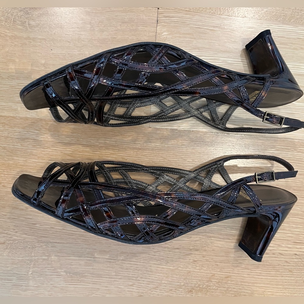 Stuart Weitzman “Tangle”, Cognac sandals. - Picture 4 of 5